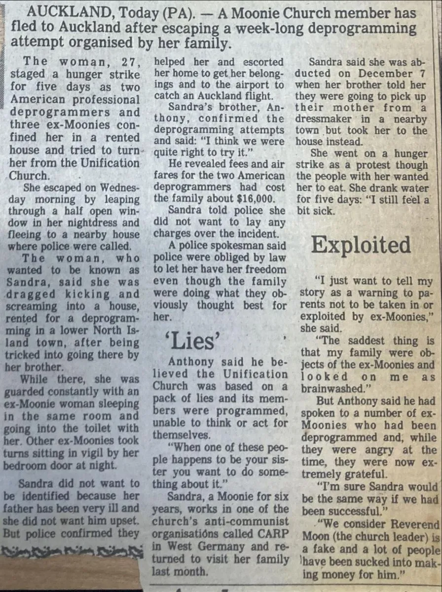 Learning from our mistakes: Problems with the New Zealand Anti-cult response of the 80s and 90s