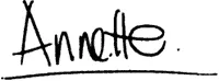 Annette's signature
