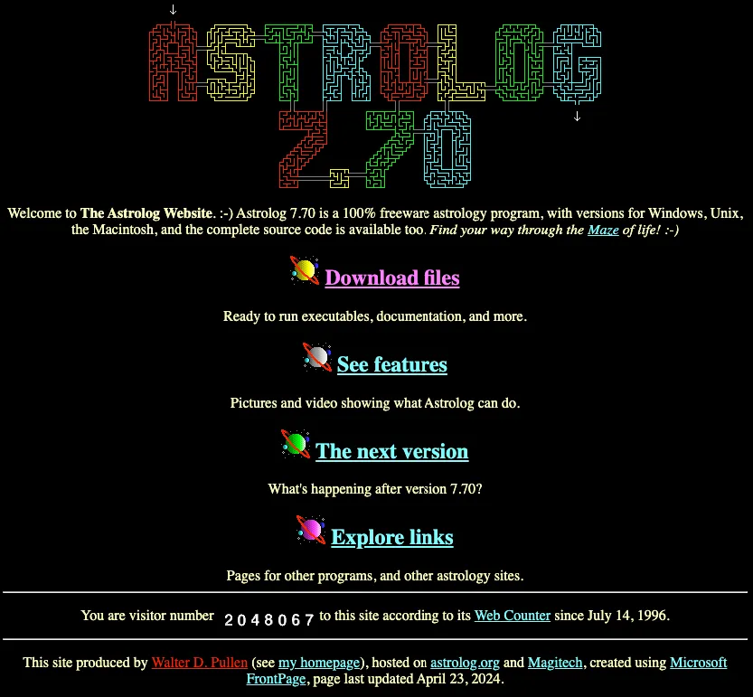 A PEEK inside some Astrology Software