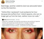 Is Celine Dion suffering from vaccine injury?