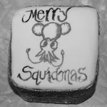Testing time for Squidmas cake