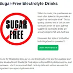 Are sugar-free electrolyte drinks actually illegal in New Zealand?