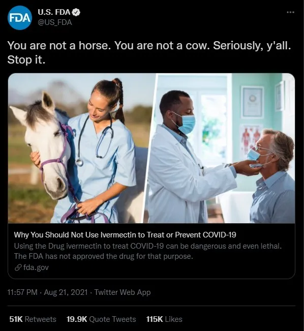 Don't take Horse Dewormer